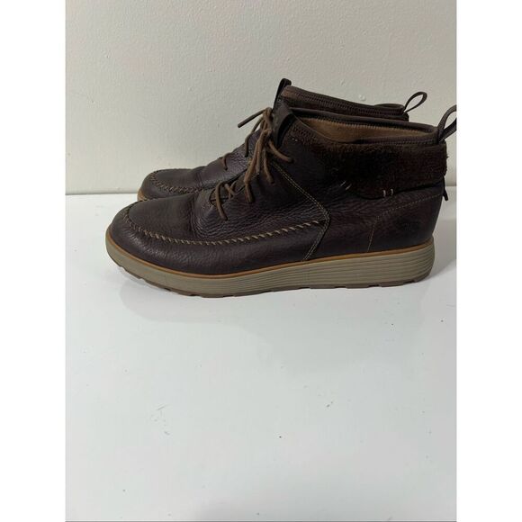Chaco Dixon Mid Mens sz 14 Brown Leather Ankle Boots Nearly New! - Picture 1 of 10